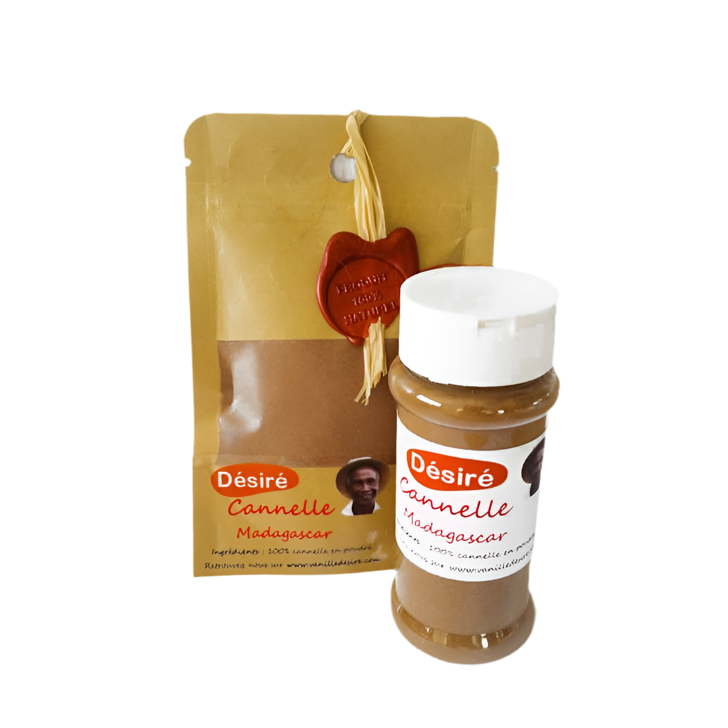 Cannelle de Madagascar (sachet 40 g + pot à épices rechargeable 50g )