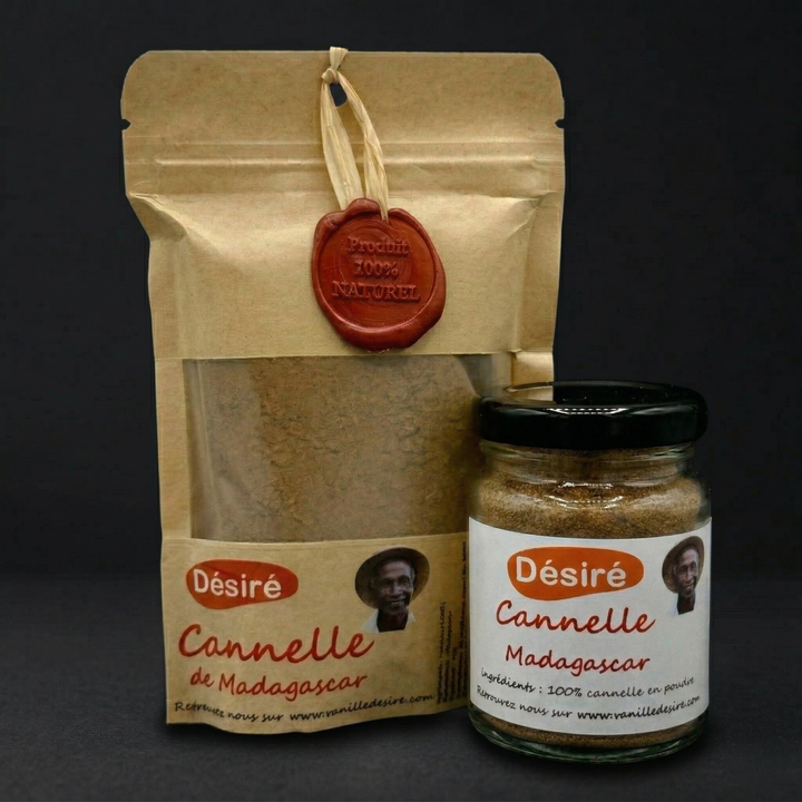 Cannelle de Madagascar (sachet 40 g + pot à épices 40g)
