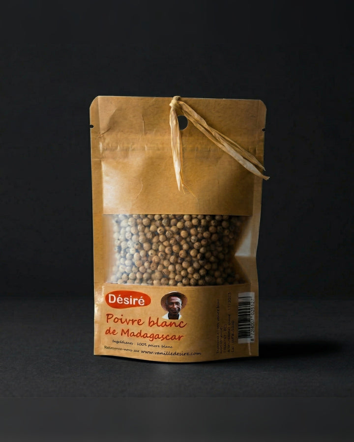 Sachet de 50 g de poivre blanc de Madagascar