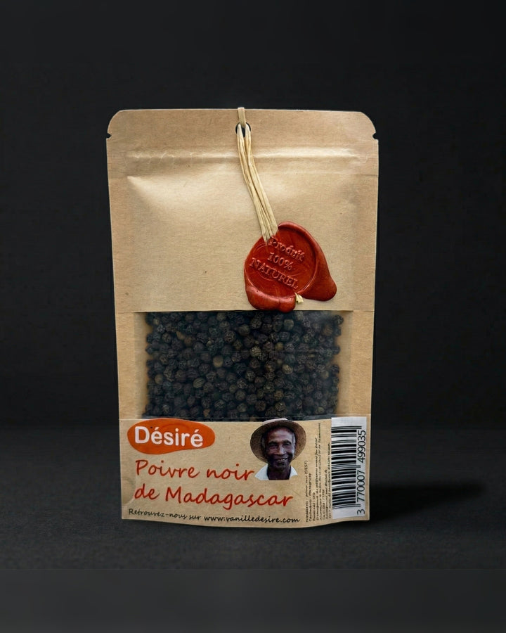 Sachet de 50 g de poivre noir de Madagascar