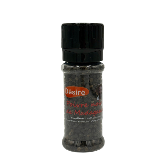 Poivre noir de Madagascar (moulin rechargeable 50g)