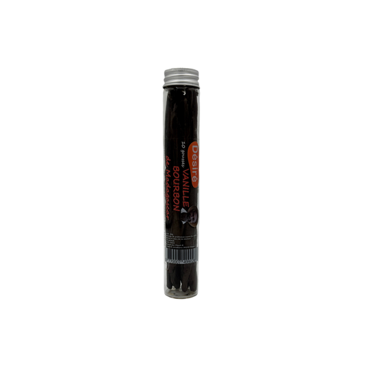 Vanille Bourbon de Madagascar 10 gousses (tube en verre)