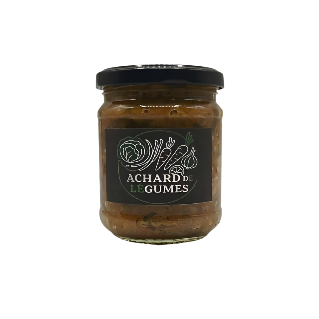 Mélange de Légumes Épicés / Achard de Légumes – Carotte, Haricot, Chou & Épices de Madagascar (200g)