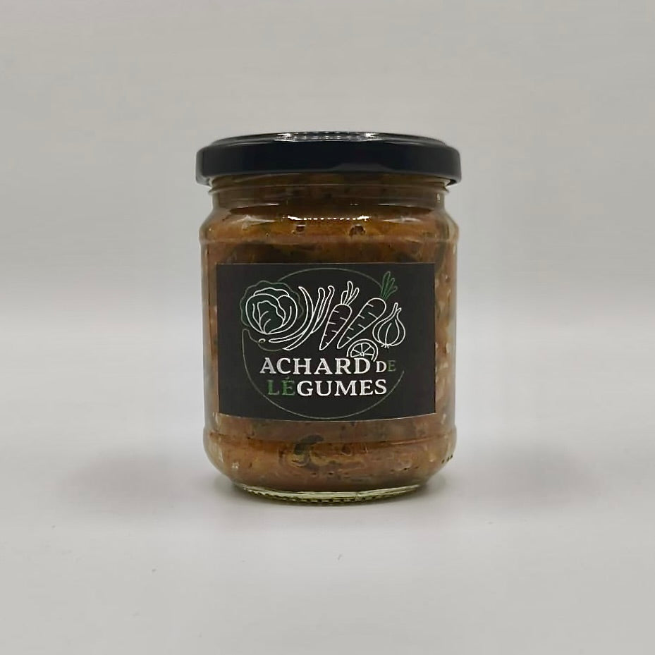 Mélange de Légumes Épicés / Achard de Légumes – Carotte, Haricot, Chou & Épices de Madagascar (200g)