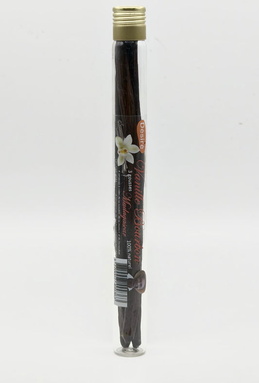 Vanille Bourbon 3 gousses en tube (9-12g)
