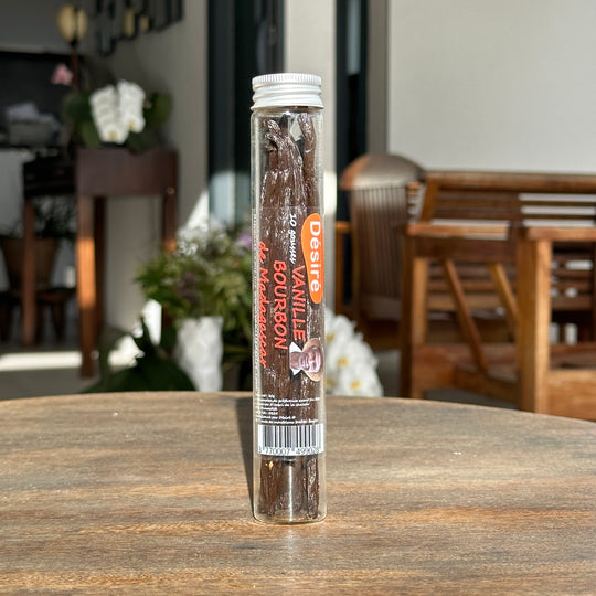 Vanille Bourbon de Madagascar 10 gousses (tube en verre)