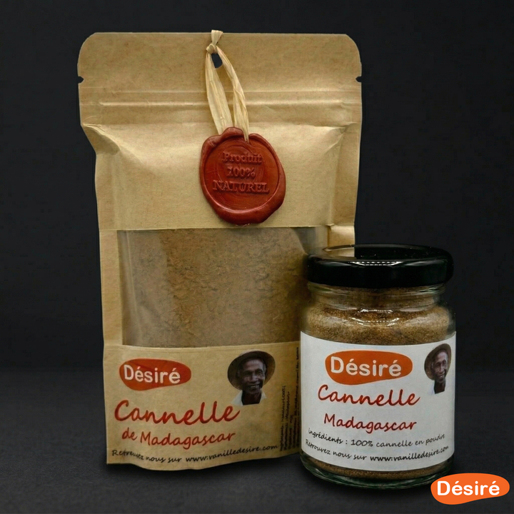 Cannelle de Madagascar (sachet 40 g + pot à épices 40g)