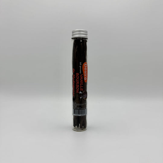 Vanille Bourbon de Madagascar 10 gousses (tube en verre)