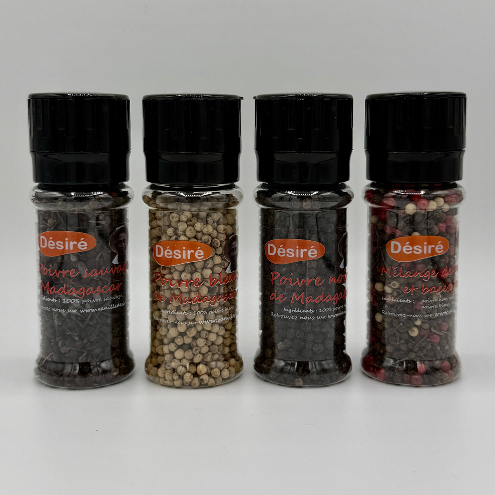 Poivres de Madagascar et Mélange (moulin rechargeable 50g)