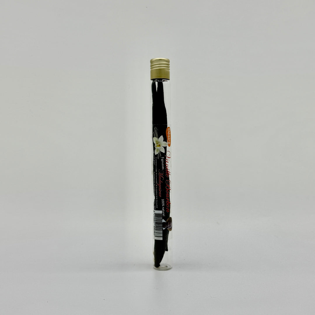 Vanille Bourbon de Madagascar 3 gousses (tube en verre)