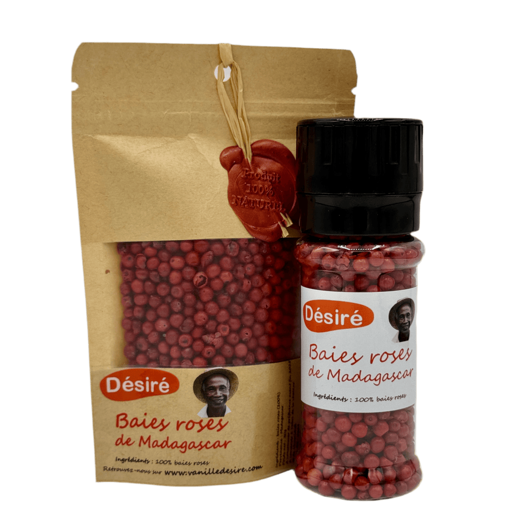 Baies roses de Madagascar (moulin rechargeable 30g et sachet 30g) - vanilledesire