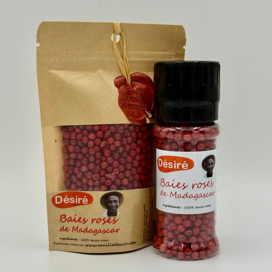Baies roses de Madagascar (moulin rechargeable 30g et sachet 30g) - vanilledesire