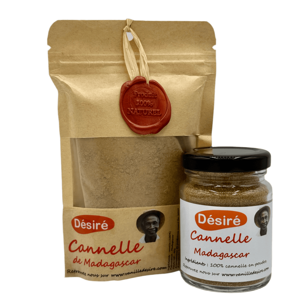 Cannelle de Madagascar (sachet 40 g + pot à épices 40g ) - vanilledesire