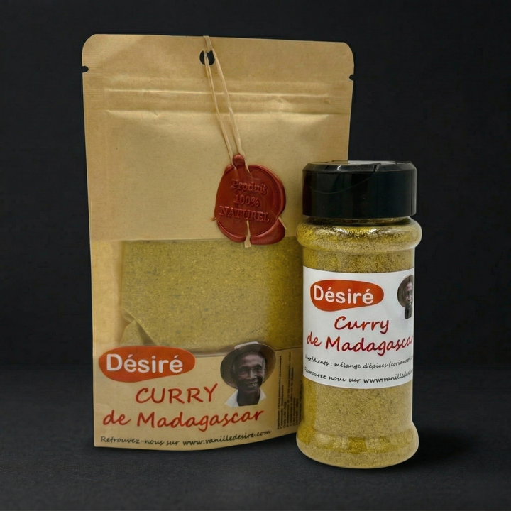 Curry de Madagascar (sachet 40g + pot à épices 40g)