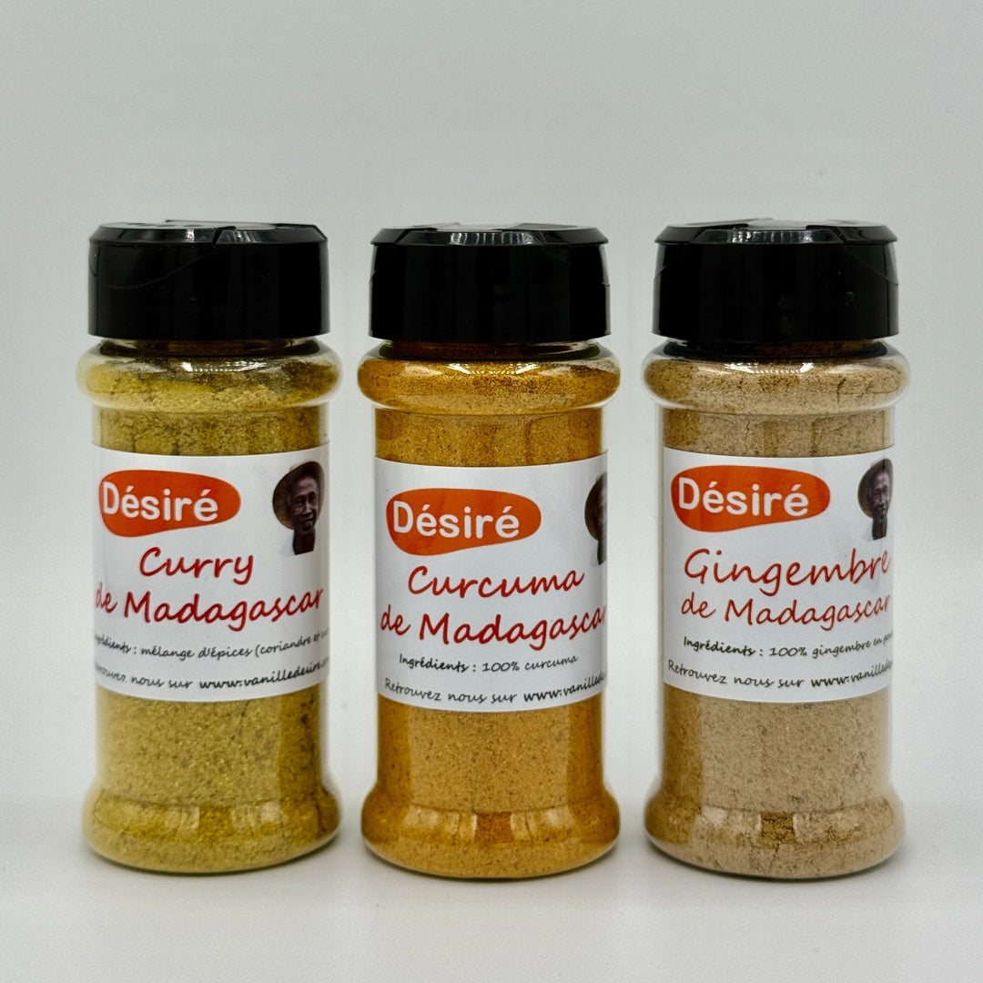 Épices de Madagascar - Cannelle, Gingembre & Curcuma - vanilledesire