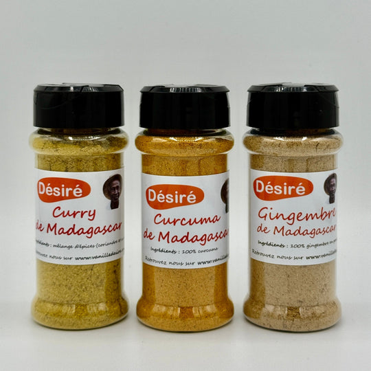 Épices de Madagascar - Cannelle, Gingembre & Curcuma - vanilledesire