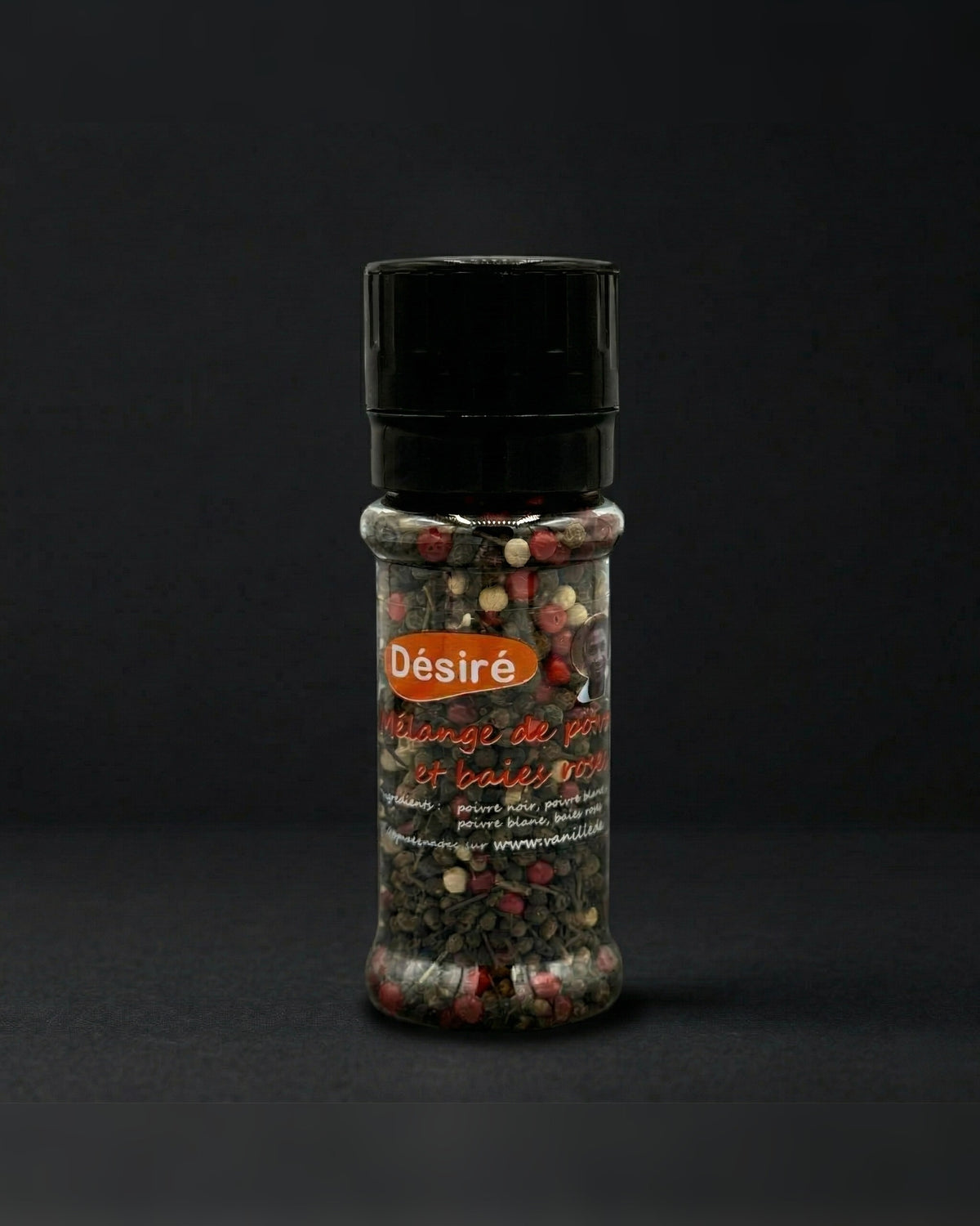 Mélange de Poivre Noir, Poivre Sauvage, Poivre Blanc & Baies Roses (moulin 50g)