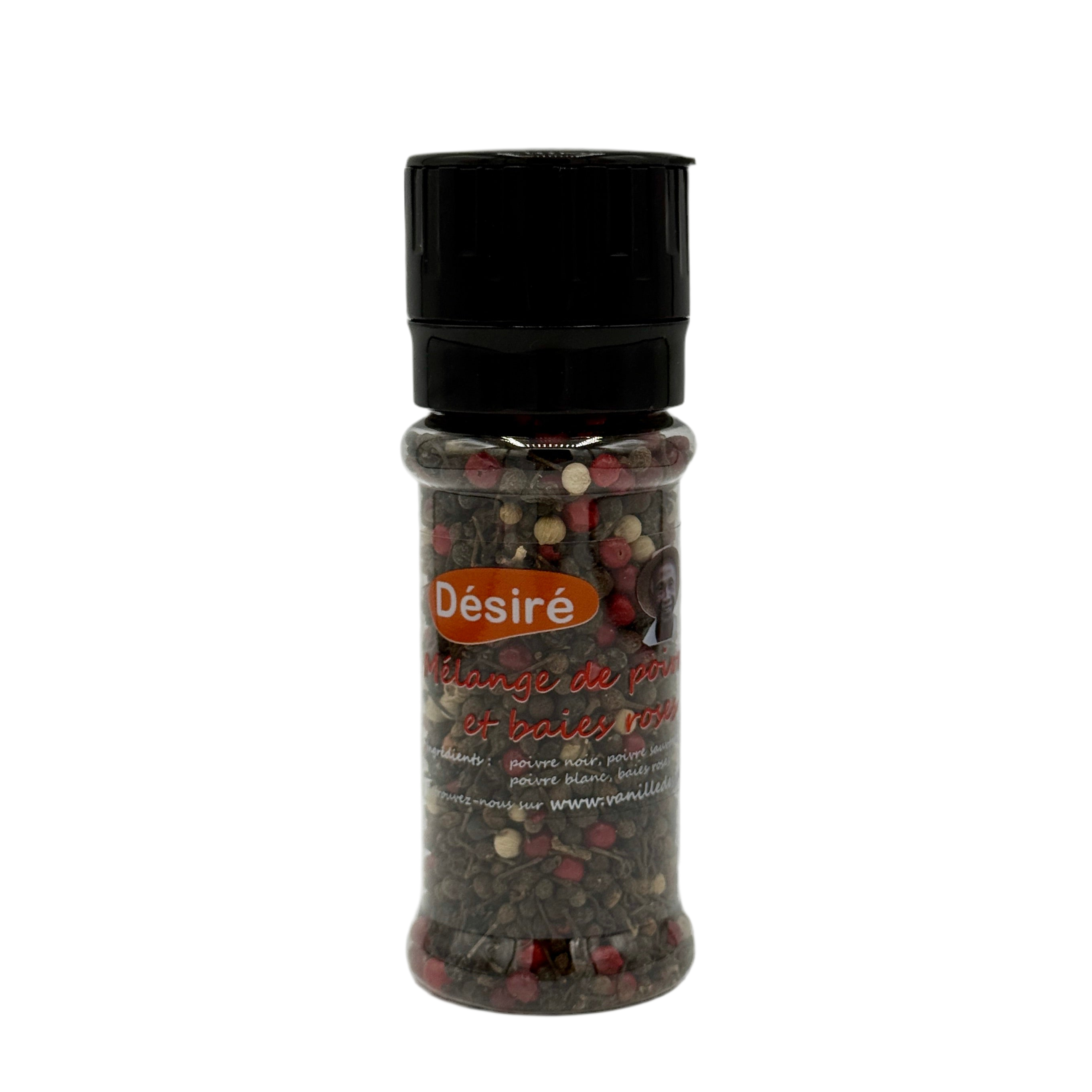 Mélange 4 poivres et baies roses – moulin 50 g