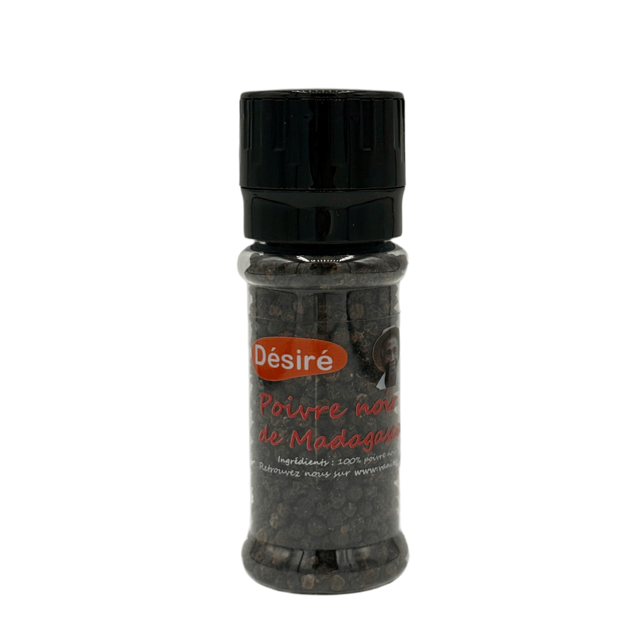Poivre noir de Madagascar (moulin rechargeable 50g) - vanilledesire