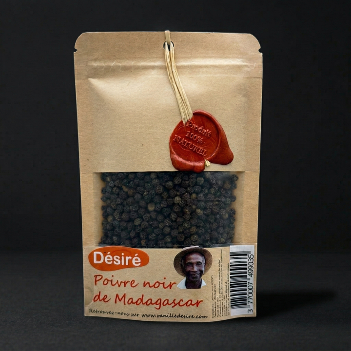 Sachet de 50 g de poivre noir de Madagascar