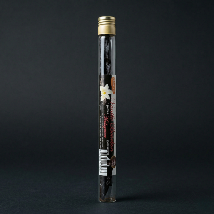 Vanille Bourbon de Madagascar 3 gousses (tube en verre)